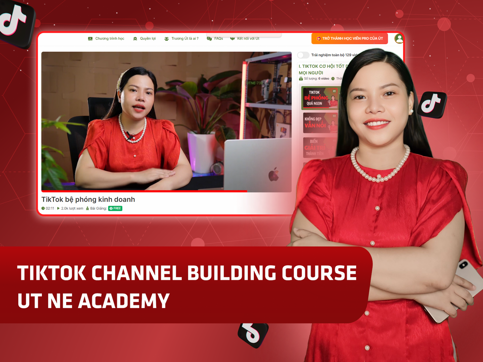 Hình khóa học Ut Ne Academy trên MONA Academy