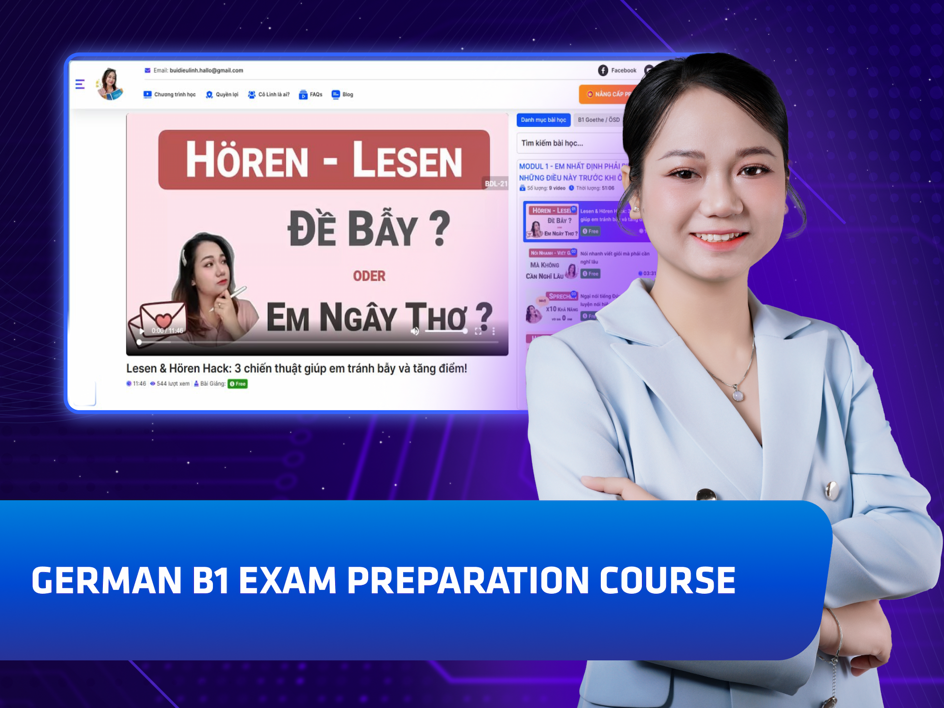 Hình khóa học German B1 Exam Preparation Course trên MONA Academy