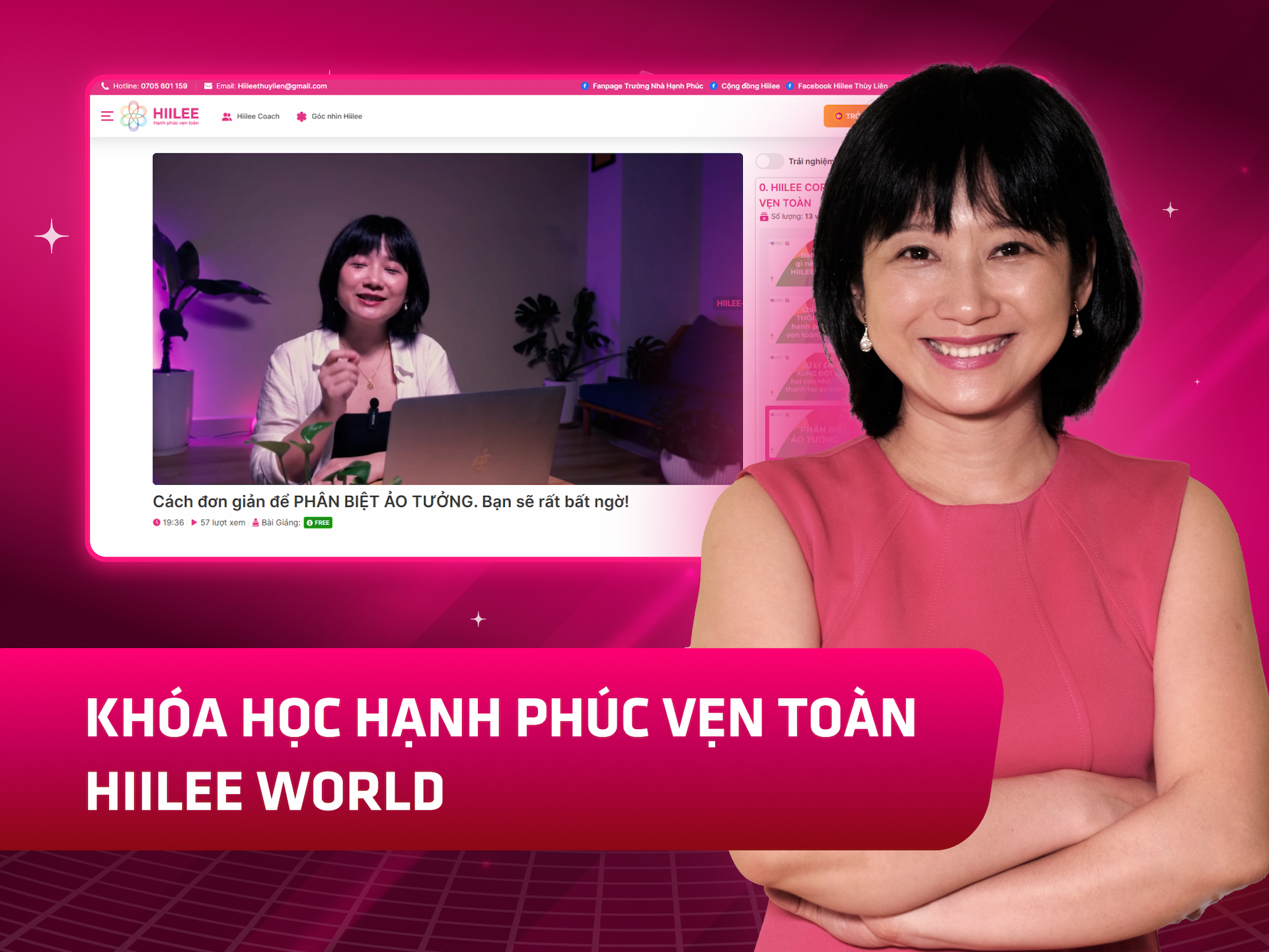 Hình khóa học Khóa học hạnh phúc vẹn toàn Hiilee World trên MONA Academy