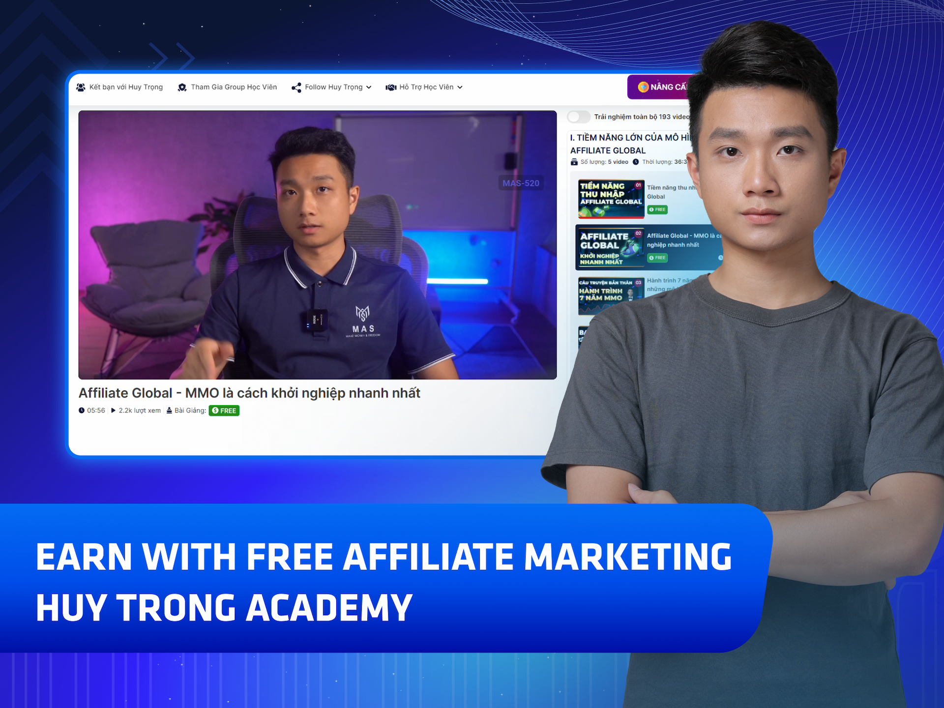 Hình khóa học Huy Trong Academy trên MONA Academy