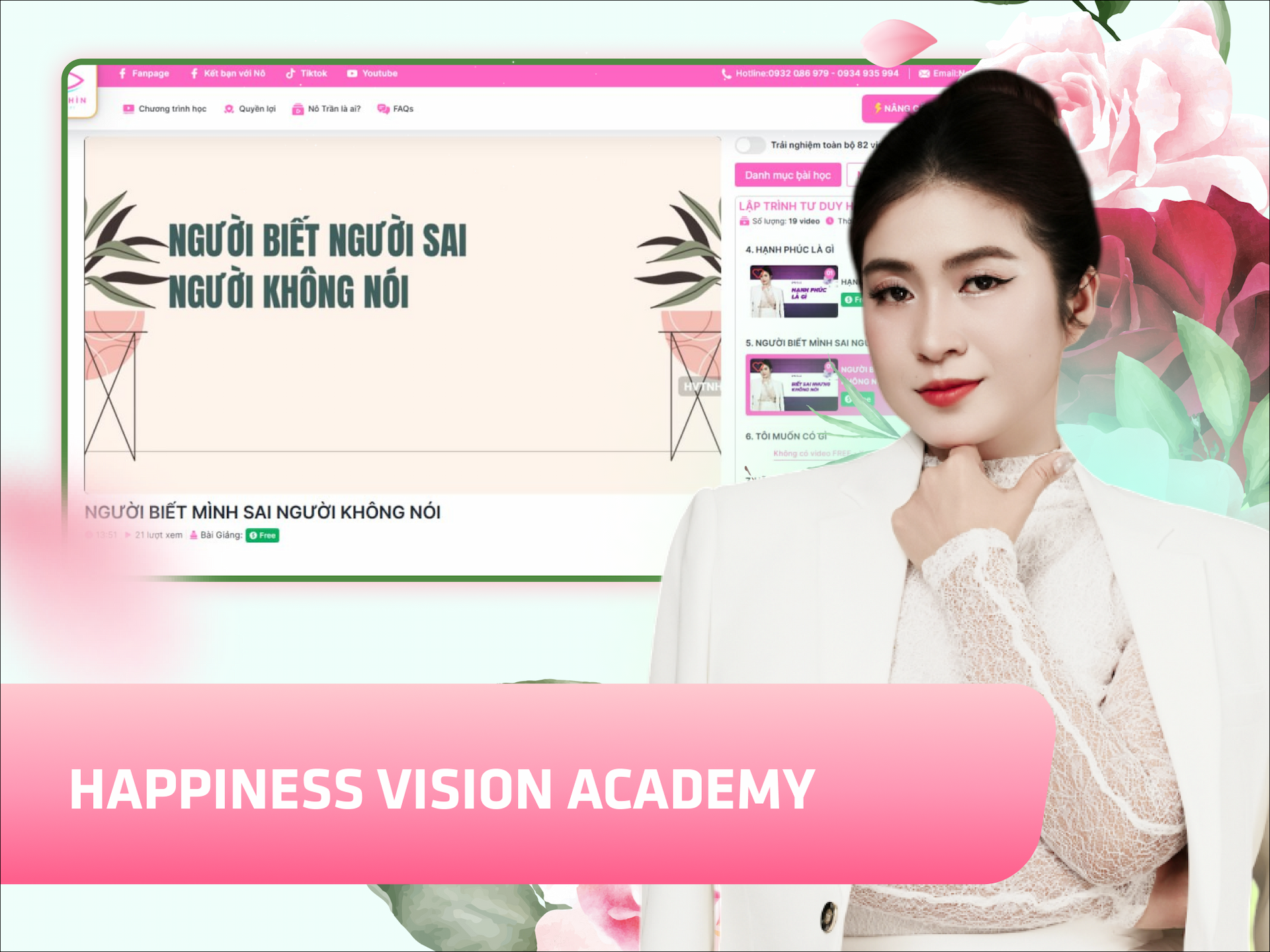 Hình khóa học Happiness Vision Academy trên MONA Academy