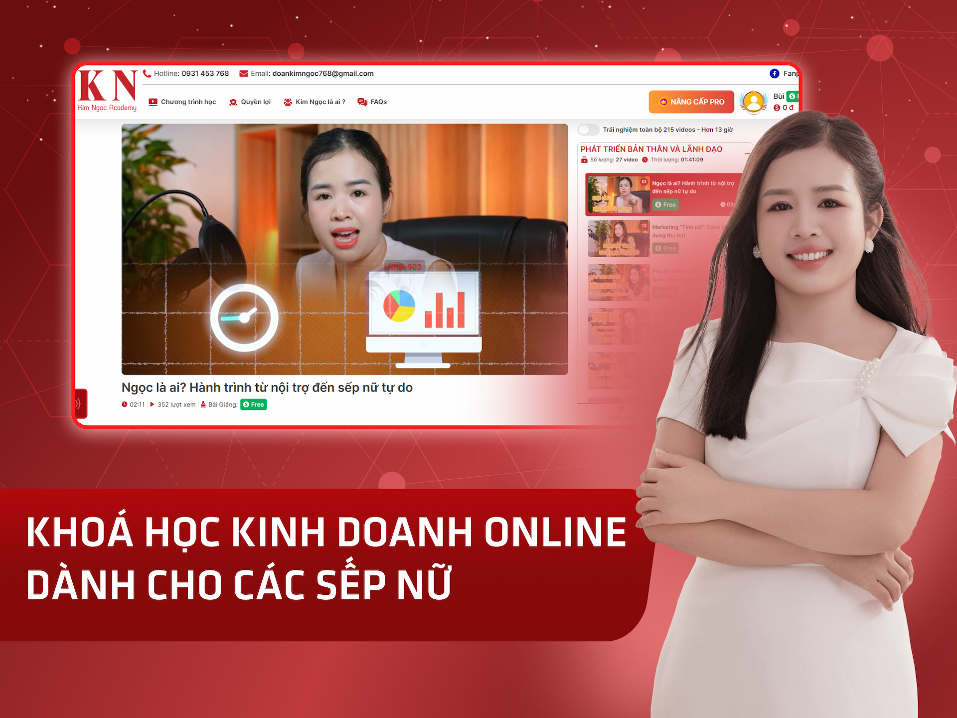 Hình khóa học Khóa học kinh doanh online dành cho các sếp nữ trên MONA Academy