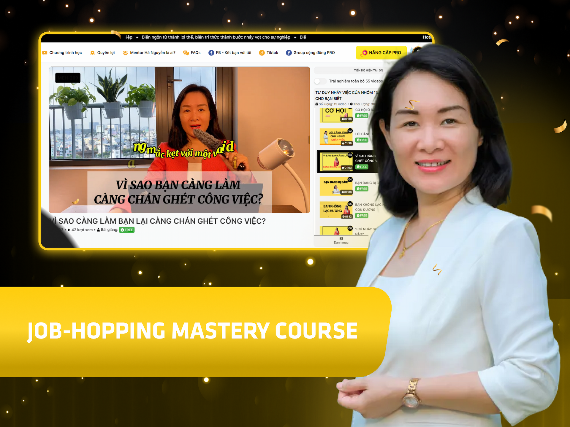Hình khóa học Job-Hopping Mastery Course trên MONA Academy
