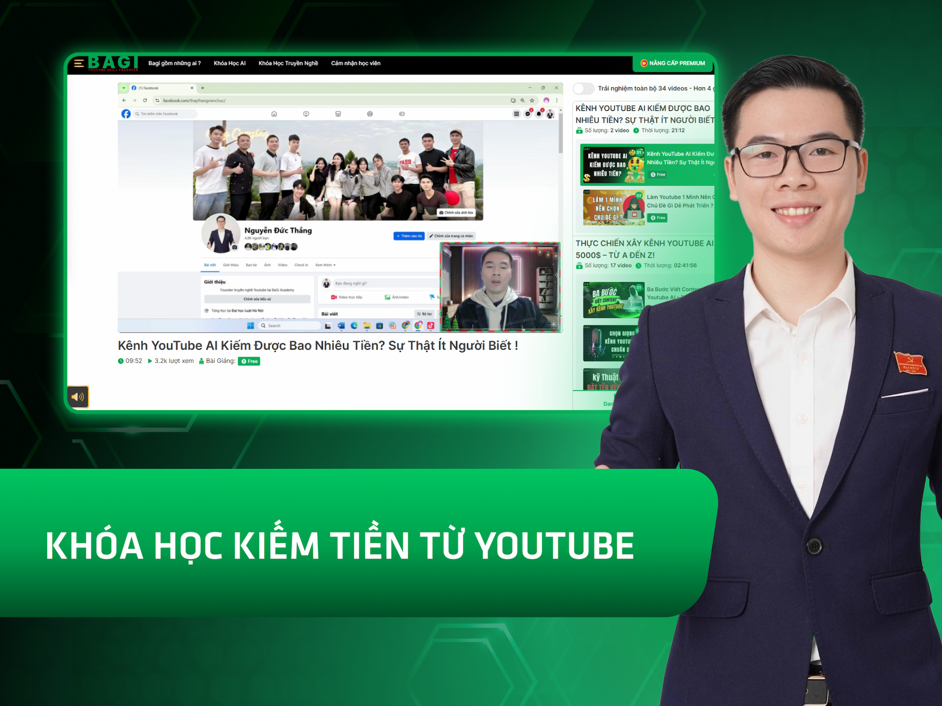 Hình khóa học Khóa học kiếm tiền từ Youtube trên MONA Academy