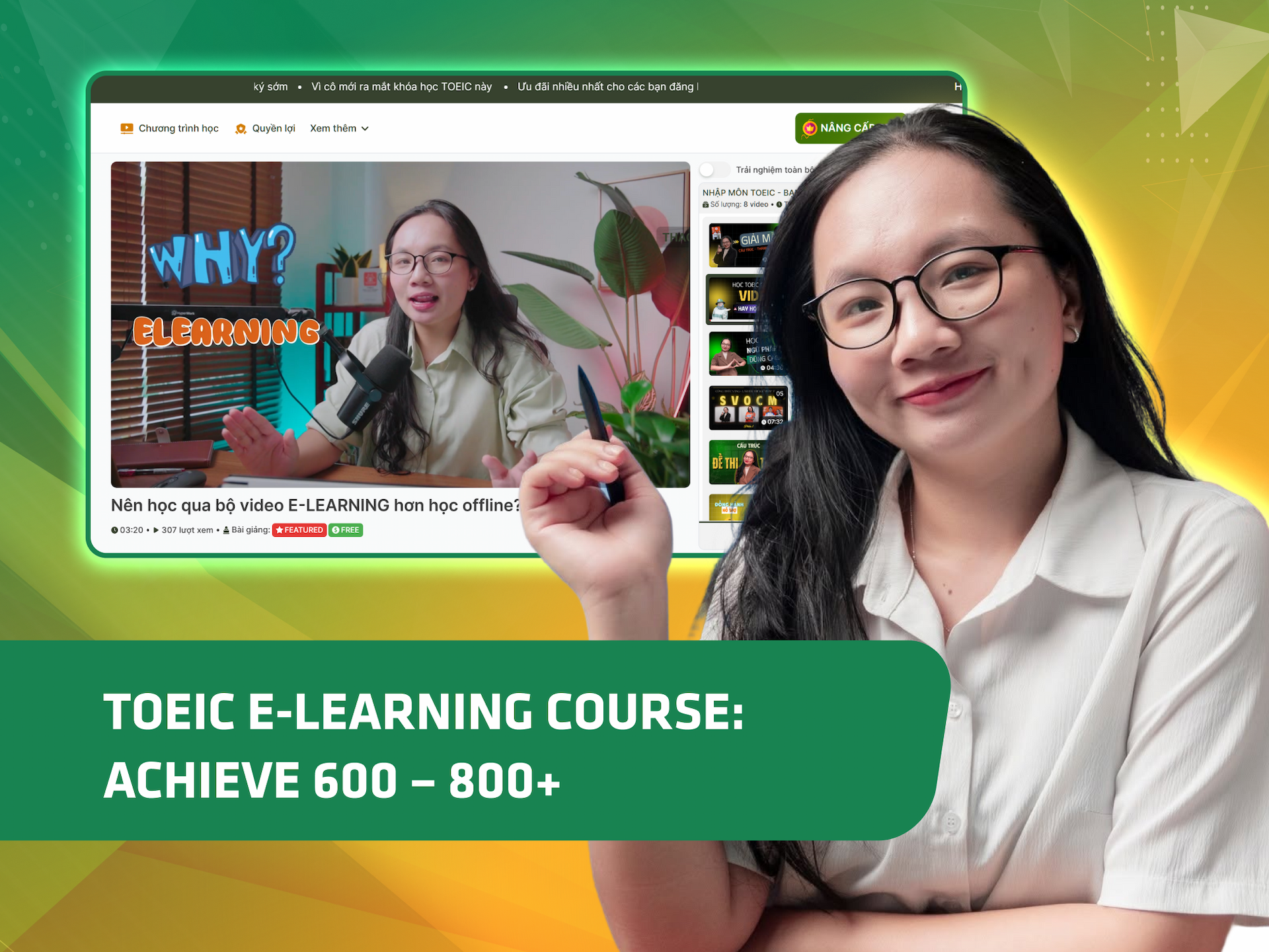Hình khóa học Thao Toeic Academy trên MONA Academy