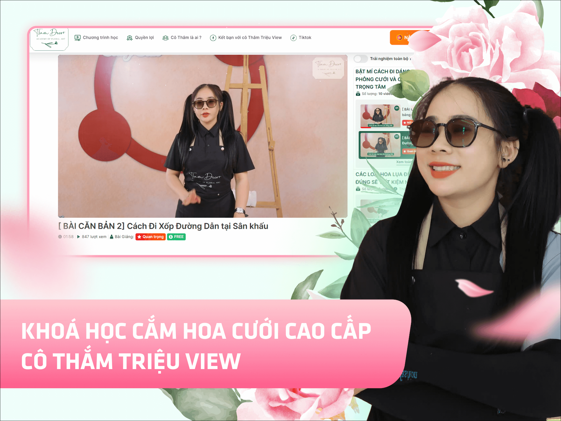 Hình khóa học Khóa học Cắm hoa nghệ thuật - Cô Thắm Triệu View trên MONA Academy