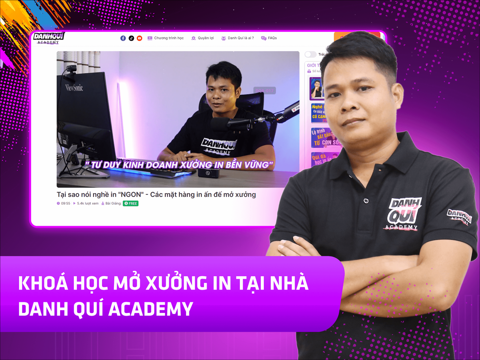 Hình khóa học Khóa Dạy nghề in - Danh Quí Academy trên MONA Academy