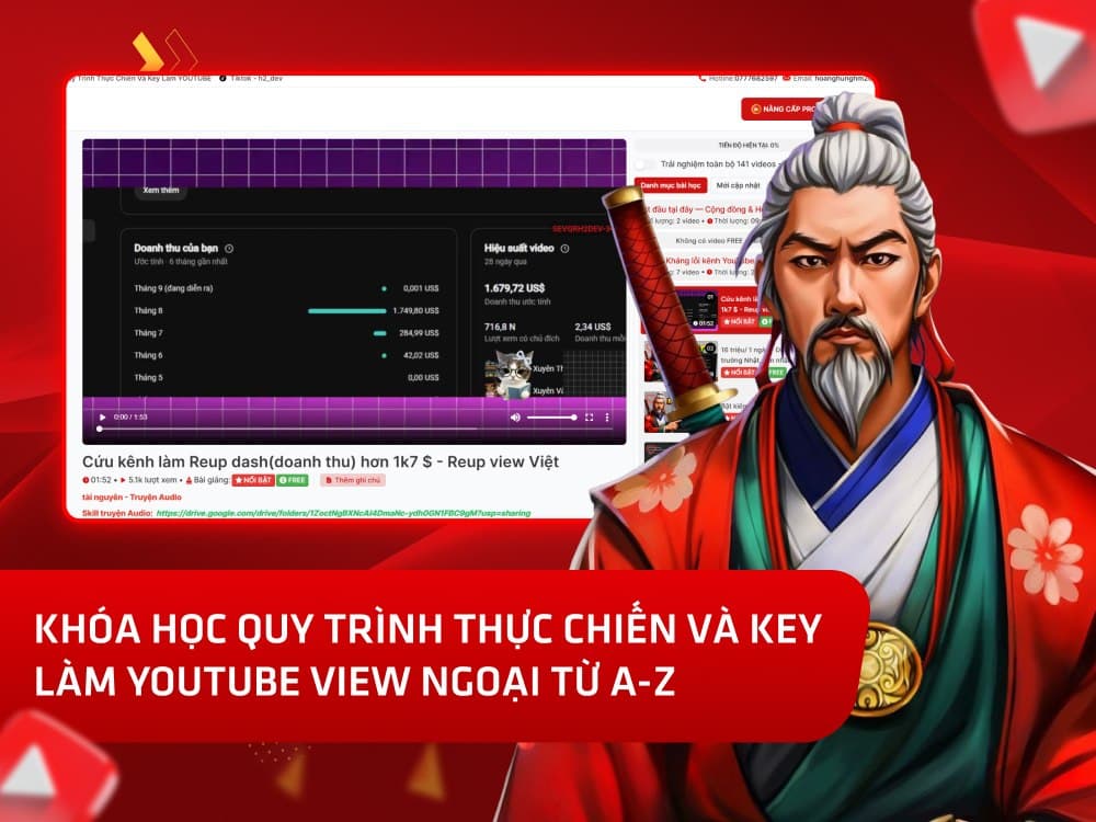 Hình khóa học Practical Workflow Course and Key Strategies for Generating International Views on YouTube trên MONA Academy