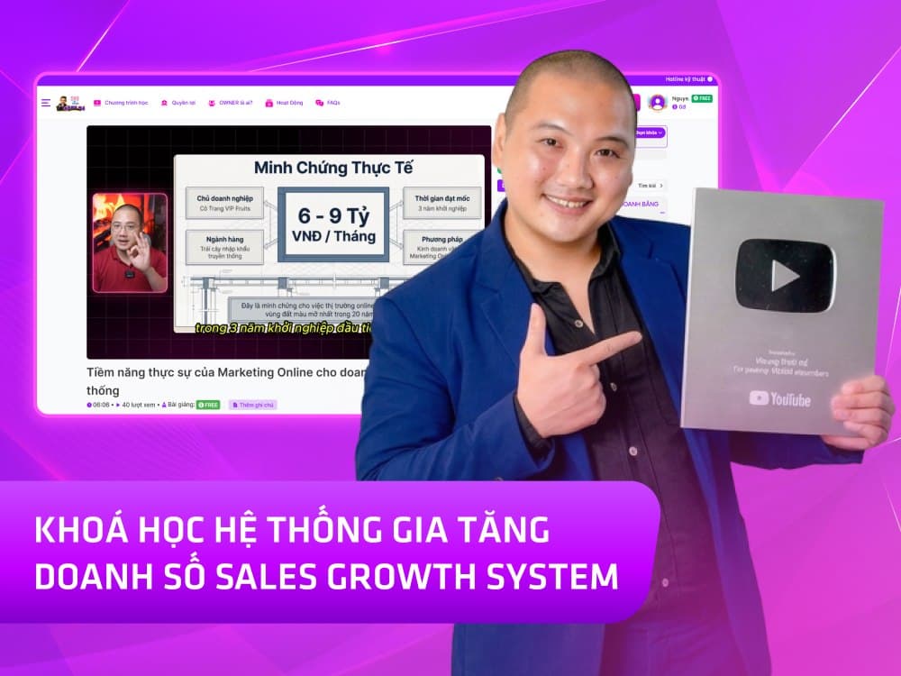 Hình khóa học SALES GROWTH SYSTEM Course trên MONA Academy