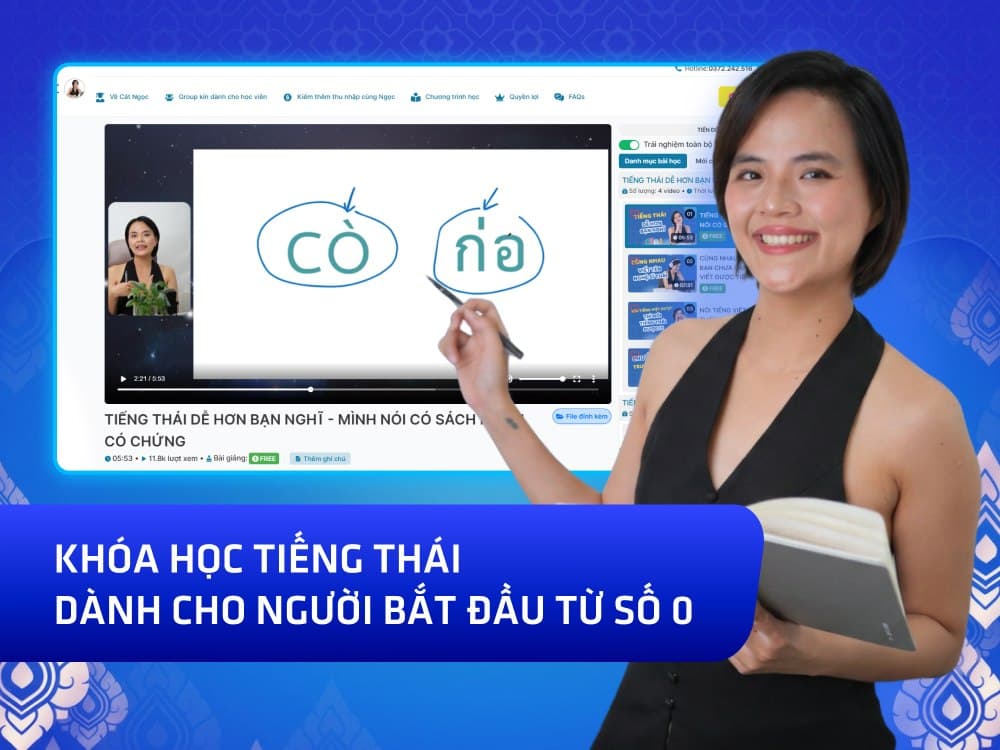 Hình khóa học Thai Language Course for Absolute Beginners trên MONA Academy