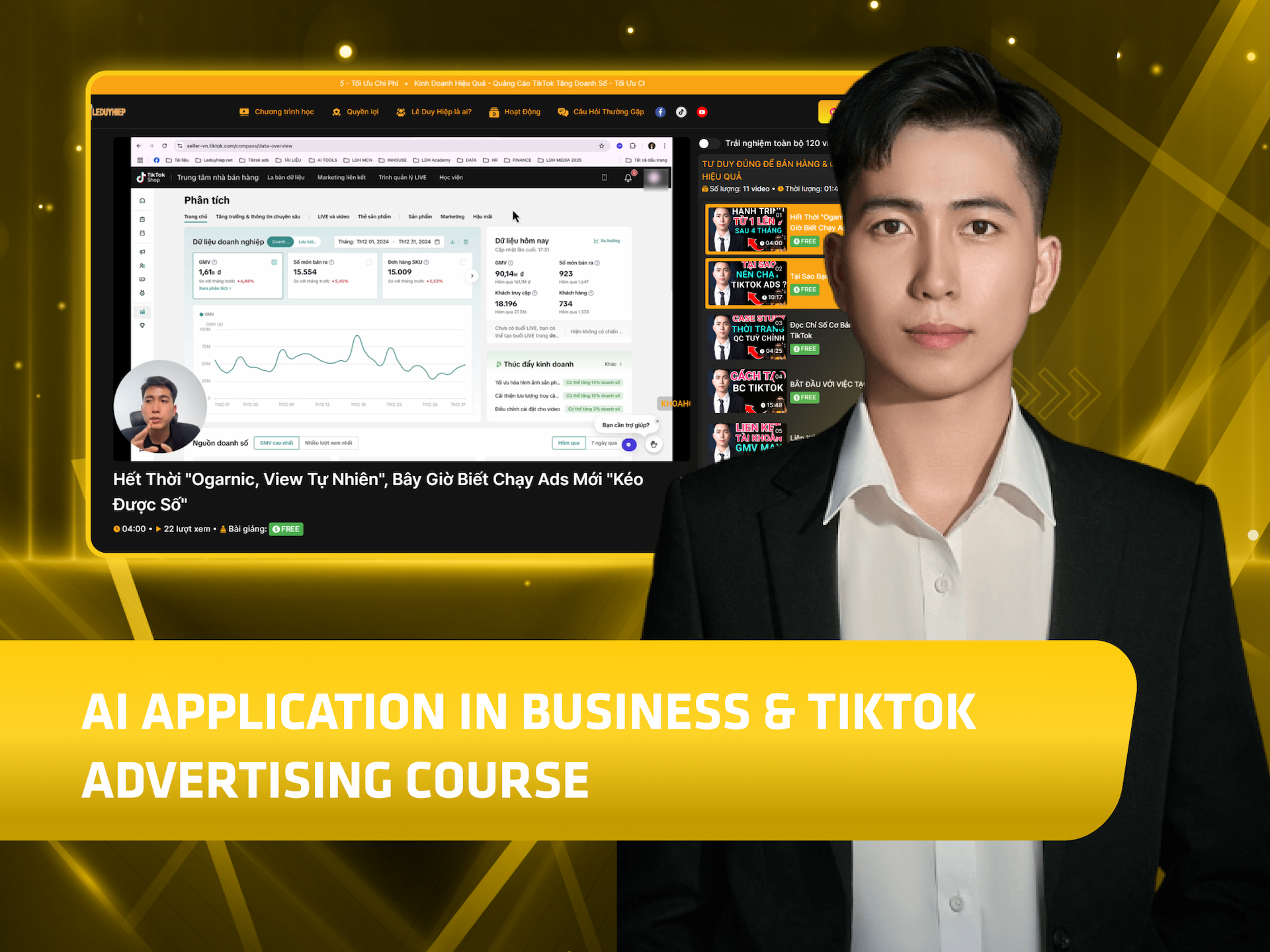 Hình khóa học Lê Duy Hiệp Academy trên MONA Academy
