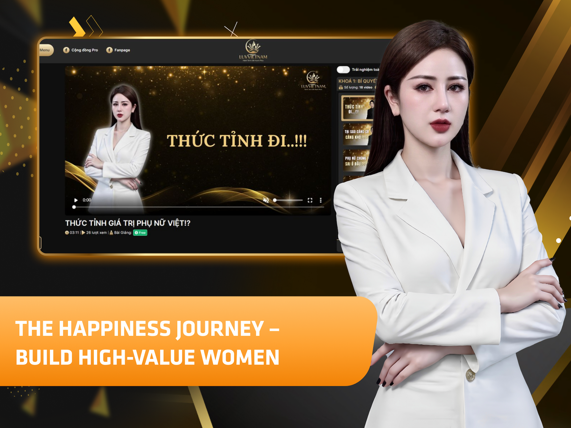 Hình khóa học The Happiness Journey – A Course to Build High-Value Women trên MONA Academy