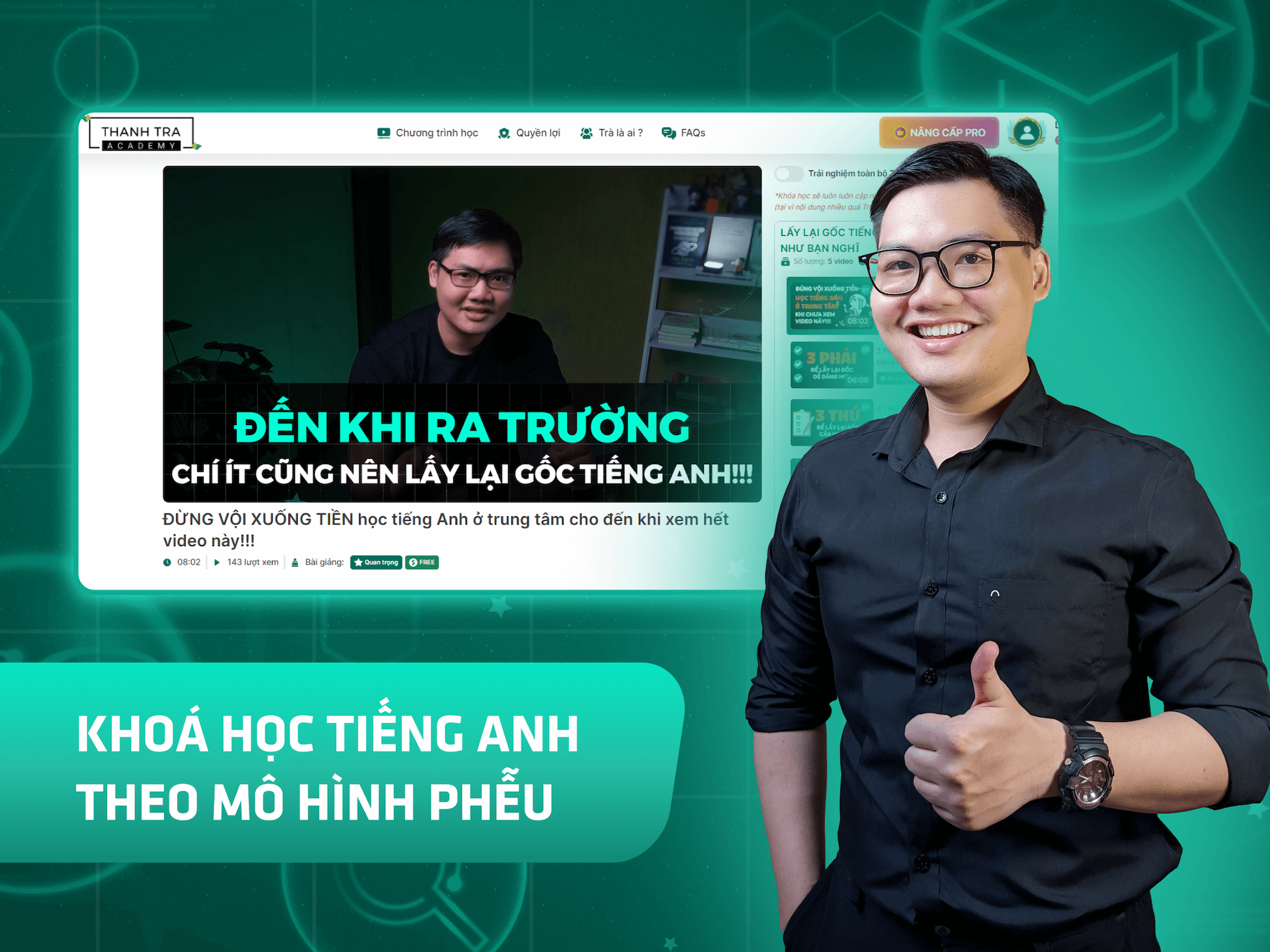 Hình khóa học Thanh Trà Academy trên MONA Academy