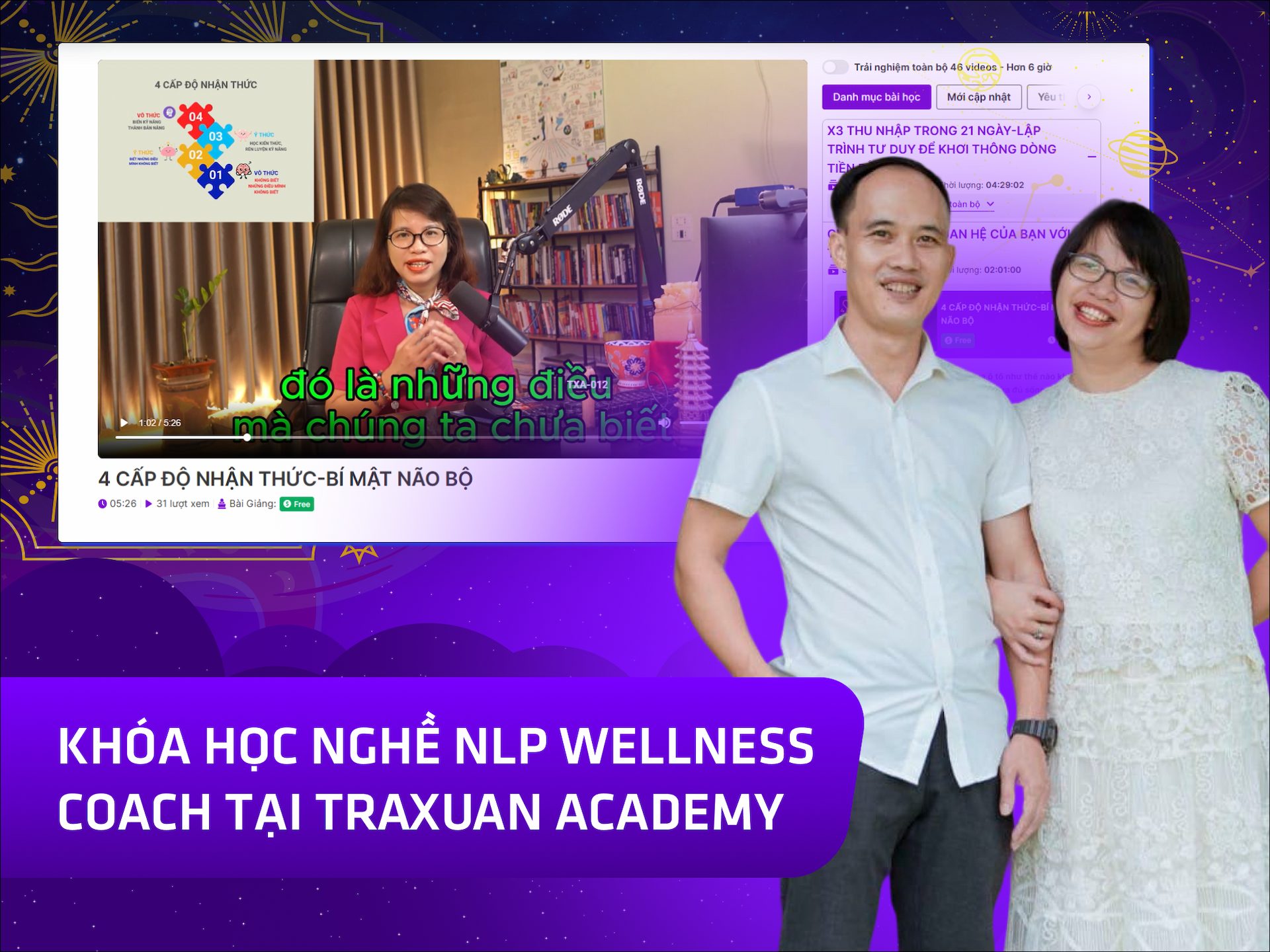 Hình khóa học Khóa học nghề NLP Wellness Coach tại TraXuan Academy trên MONA Academy