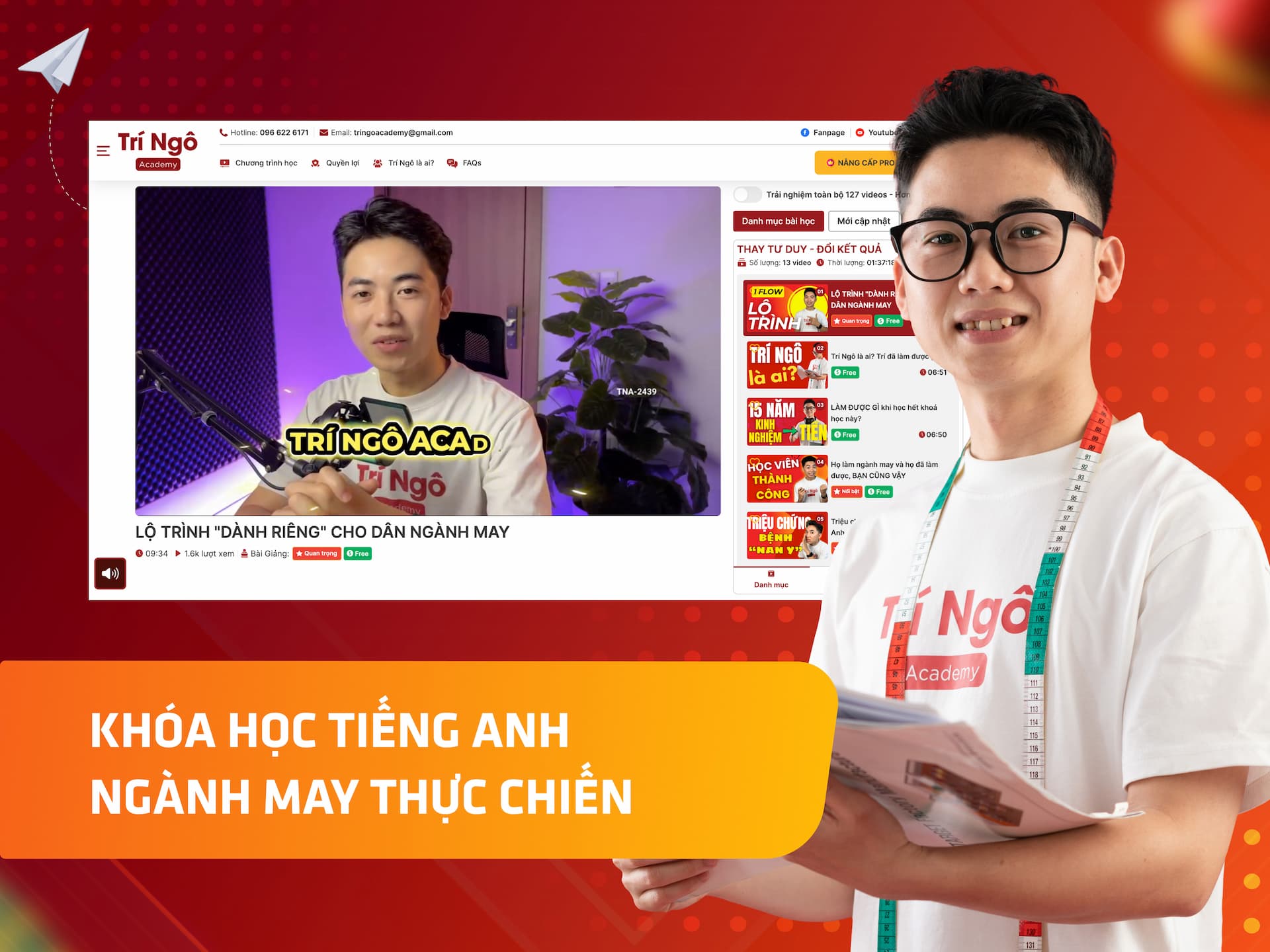 Hình khóa học Tri Ngo Academy trên MONA Academy